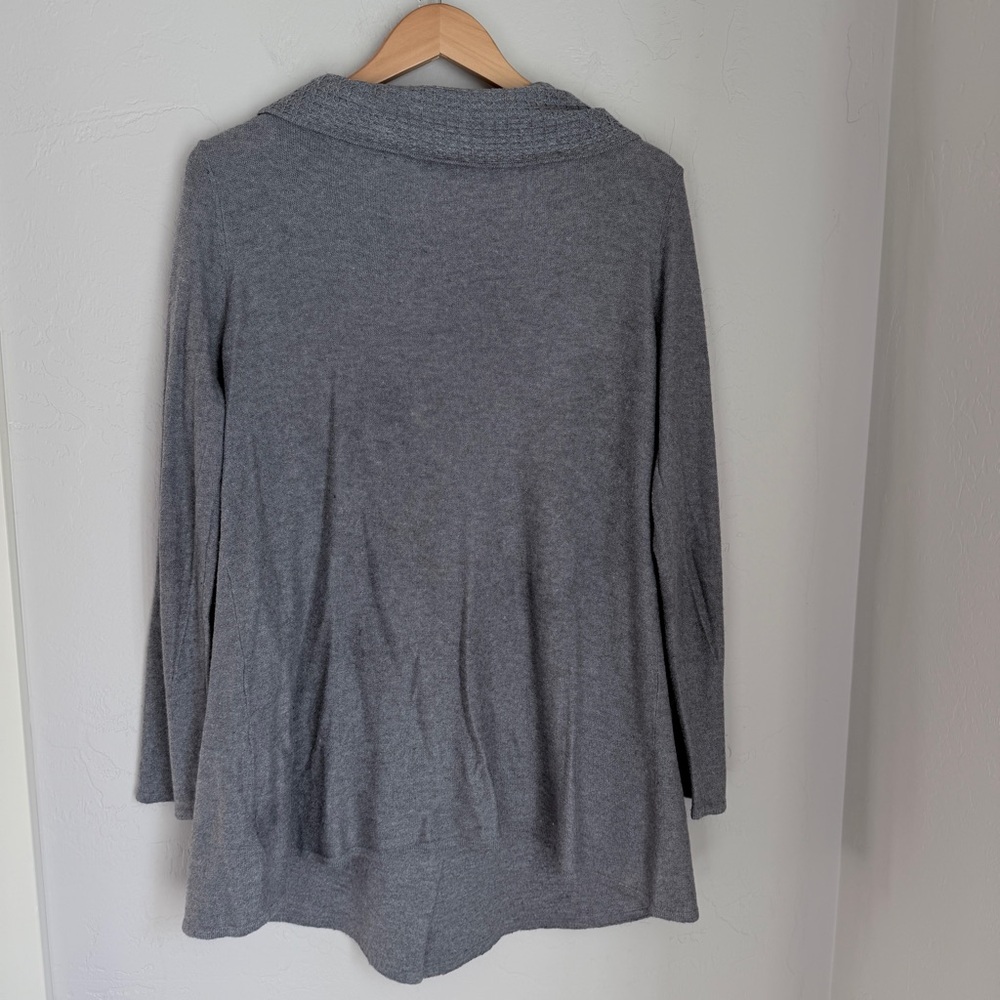 Soft Surroundings Women's Gray Knitted Monochrome Sweater Size M - Picture 2 of 9